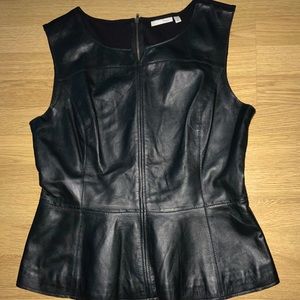 Halogen black leather top